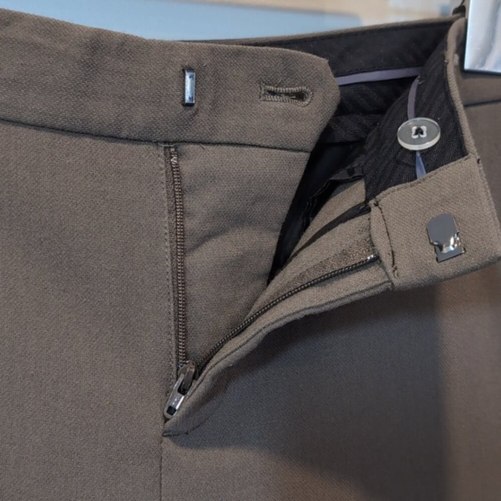 Banana Republic Ryan Pants Slim Straight Leg Trousers Mid Rise Crocodile Size 4 - Picture 8 of 14